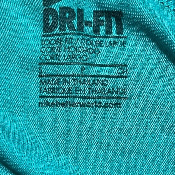 Nike Dri-Fit Elastica T-Back Tank Top in Teal | Small - Picture 5 of 6